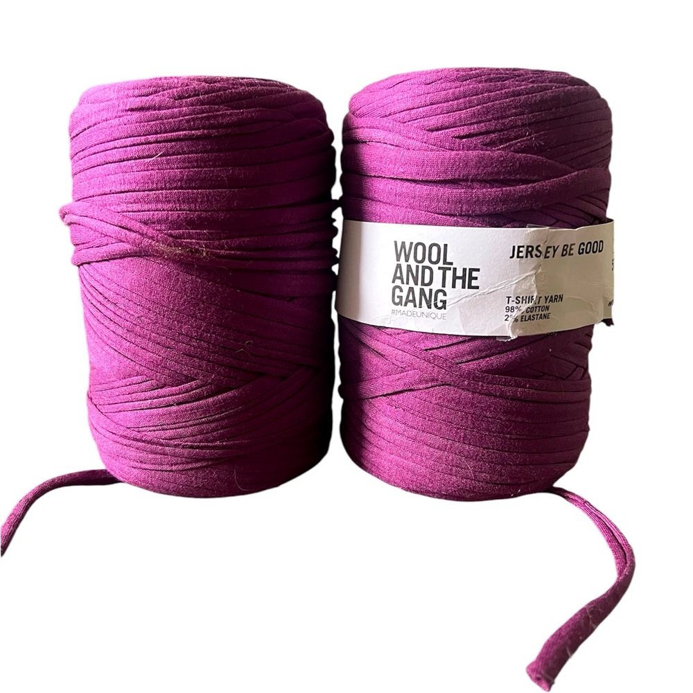 Wool and the Gang Jersey Be Good Yarn – Purple Cotton Jersey Yarn